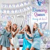 Holkcog Happy 17th Birthday Decorations for Girl, Silve Dancing Queen
