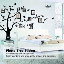 Family Tree Wall Decor, DIY Tree Wall Decals Tree Picture Frame Family Portrait Wall Decor for Living Room Bedroom Home Decoration