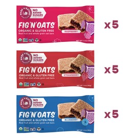 Fig ‘N’ Oat Bars, 1.4 Ounce 5 Count (3 Pack) – Blueberry, Raspberry, and Strawberry