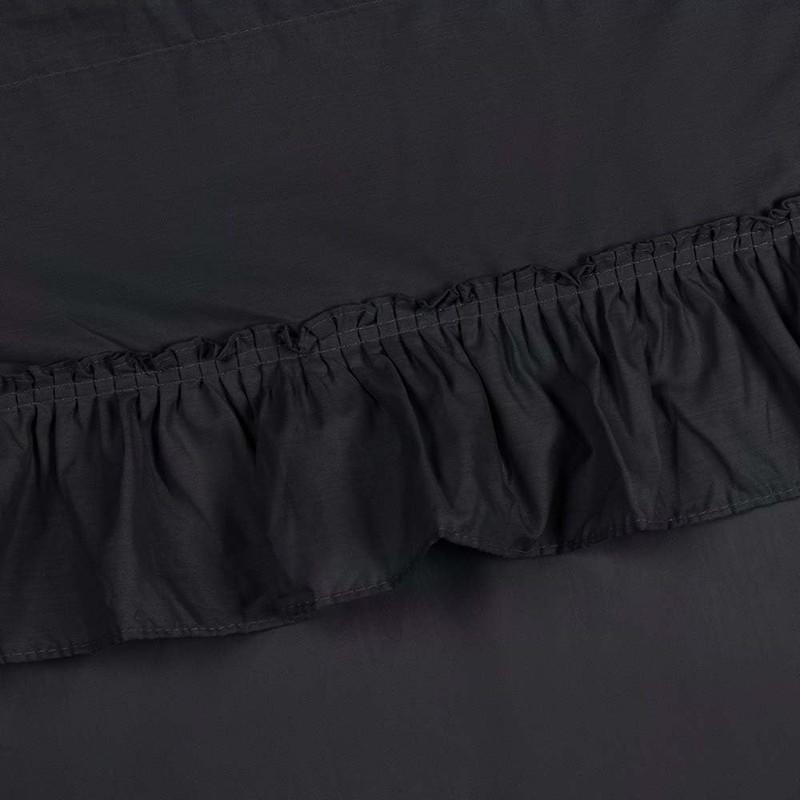 Stacey Ruffled Valance Black