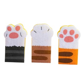 Outanaya 3 Pack Kitchen Scouring Pad Dishwasher Sponge Cat Claw Texture Versatile Cleaning for Multiple Surfaces