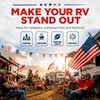 RV Dual Flag Pole Mount for 2" and 2¼" Tongue