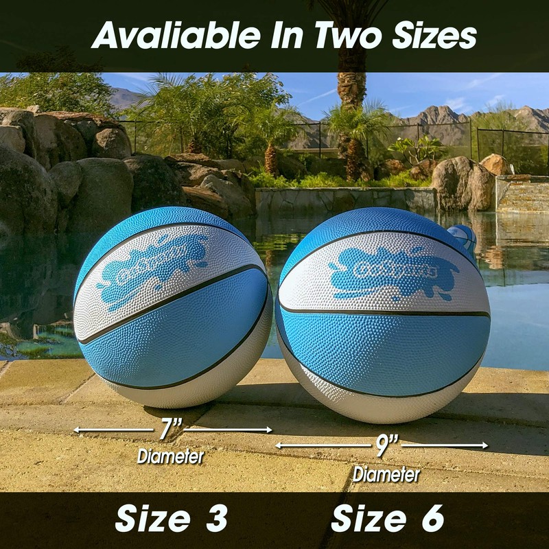GoSports Water Basketballs 2 Pack - Choose Between Size 3