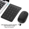 GOWENIC Combo de Teclado y Mouse Inalámbricos, Teclado Numérico Ergonómico