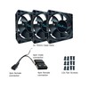 Apevia CF7025S-3 (3 Pk) 70mm x 70mm x25mm Black Case
