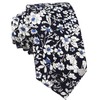Elfeves - Corbata delgada de algodón y lino para hombre,