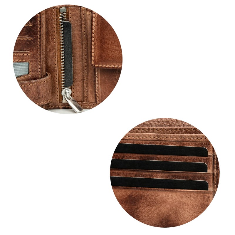 Fa.Volmer ® Men's Leather Wallet with RFID Protection I Extra