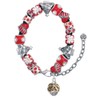 Delight Jewelry Goldtone Snowflake with Crystal Spinner - Red Christmas