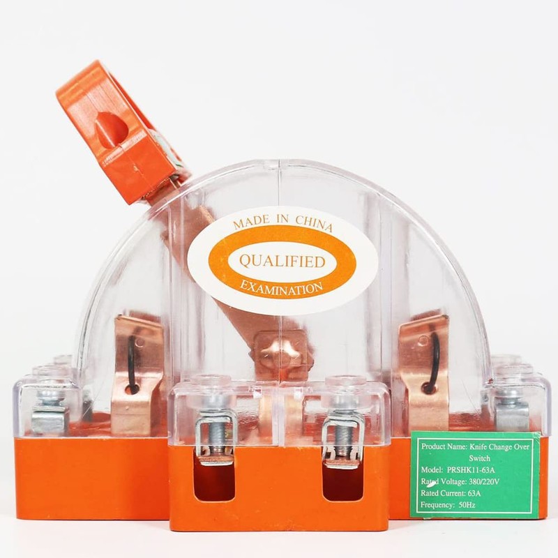 YXQ Double Pole Knife Switch Copper Plated 63A Electric Brake