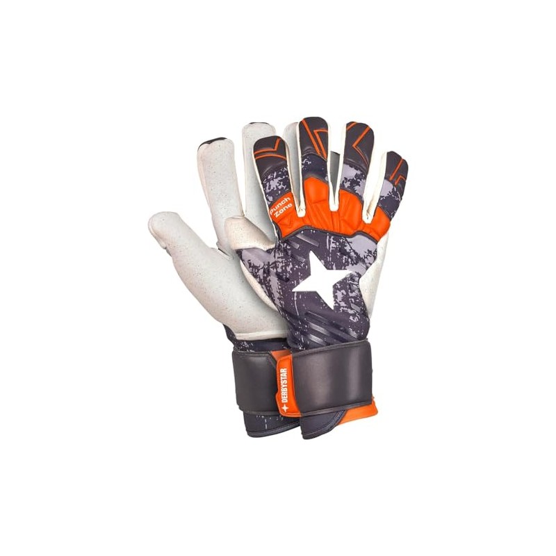 Derbystar Pro Grip Goalkeeper Gloves Grey Orange 8.5