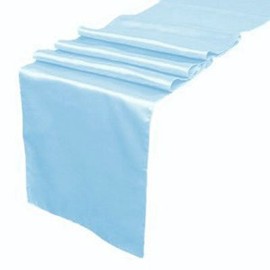 Rihana - Camino de Mesa de satén para decoración de Banquetes de Boda de 30,48 x 108 Pulgadas, Celeste (Baby Blue), 10