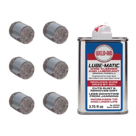 Combo - 3.75 oz Can of Weld-Aid Wire Lubricant and Bag of 6 Lube Pads 007040 and 007060