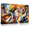 Bottle Jazz by Leonid Afremov Canvas Wall Art Picture Print