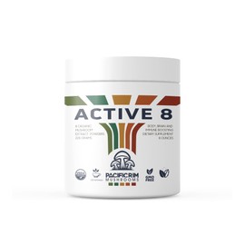 Active 8 Mushroom Extract Powder (226 grams) Organic Lion's Mane, Reishi, Cordyceps, Maitake, Shiitake, Turkey Tail, Chaga, and Himematsutake - Performance Supplement