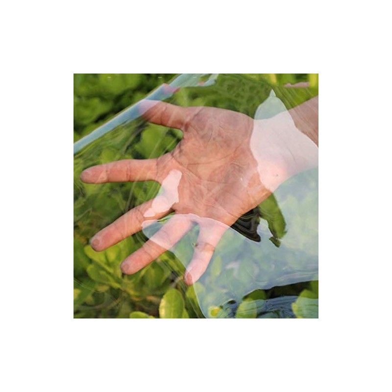 SagaSave Clear Waterproof Cover Tarp Tarpaulin Sheet, 1Mx1M/1Mx2M/2Mx2M/2Mx3M/2Mx4M Dustproof Rainproof