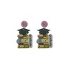 Teacher's Day Wooden Earrings for Women Cute Unique Cap Clothes