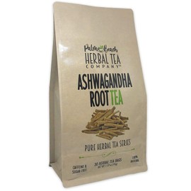 Ashwagandha Root Tea - Pure Herbal Tea Series by Palm Beach Herbal Tea Company (30 Tea Bags) 100% Natural