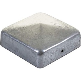 Galvanised Steel Metal Pyramid Square Deck Post Cap Finial for 70 x 70mm Posts