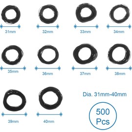 MMOBIEL O Rings 0.5mm Rubber Watch Seal Kit O Ring Seal Replacement O-Rings for Watch Back, 500 x 0.8 mm