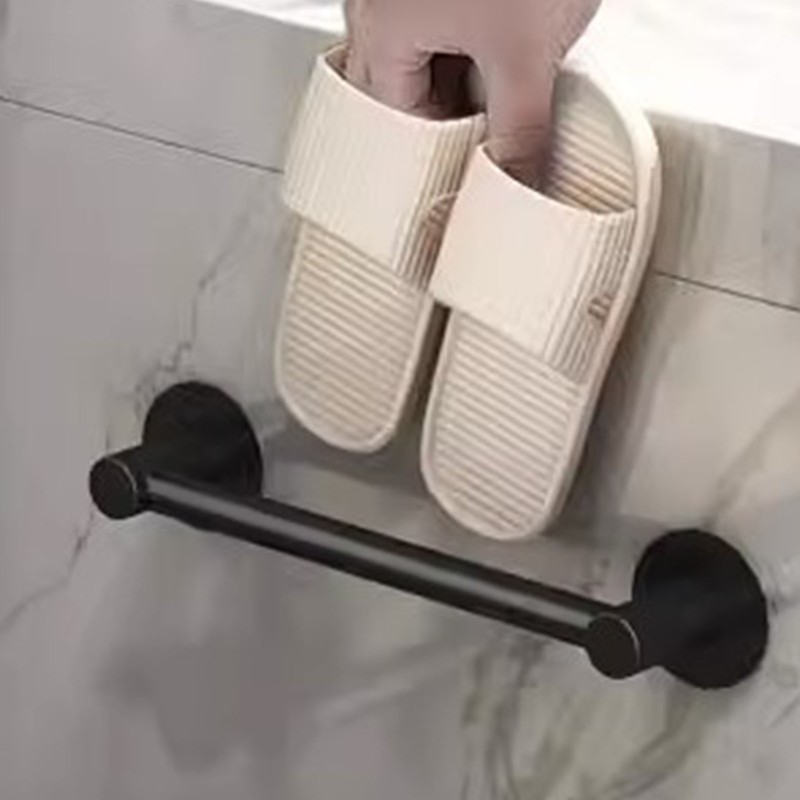 Bathroom Slippers Rack Wall Hanging Storage No Punching Toilet Drainage