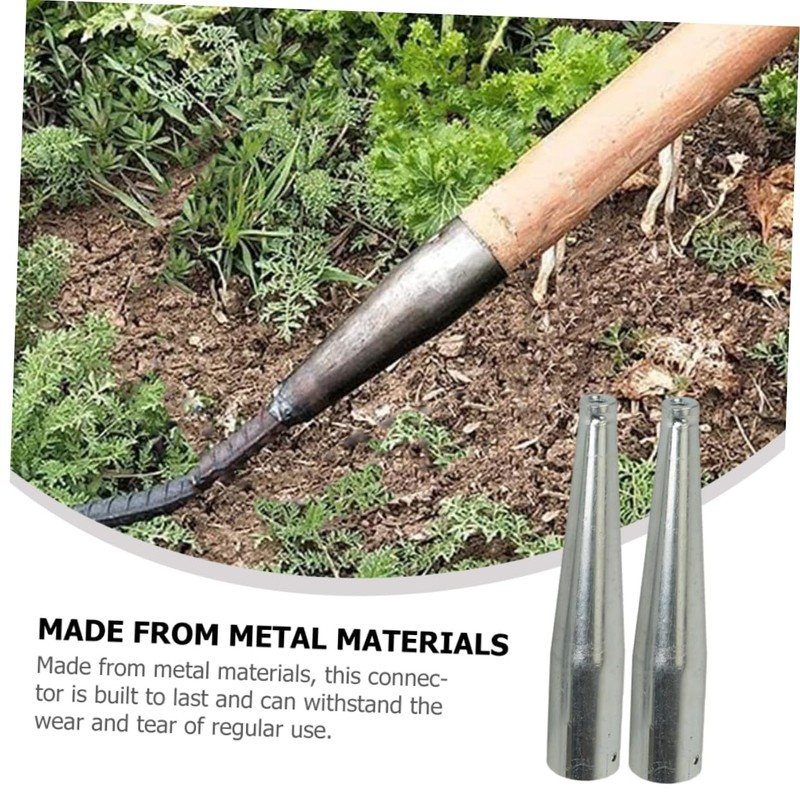 BCOATH 2pcs Hoe Connector Replacement Rake Handle for Gardening Tools
