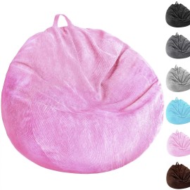 Kisoy Bean Bag Chair Cover (No Filler) Stuffed Animal Storage Bean Bag Cover ...