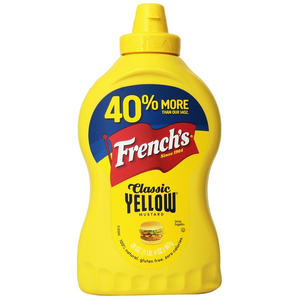 French's Classic Yellow Mustard Family Size 20 oz (Pack of 3)