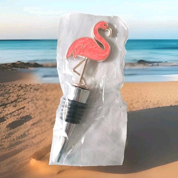 Unbranded Flamingo Wine Stopper Bottle Plug Barware Pink Standing Elegant