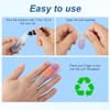 4-Pack Reusable Waterproof Silicone Finger Protectors with Bandage