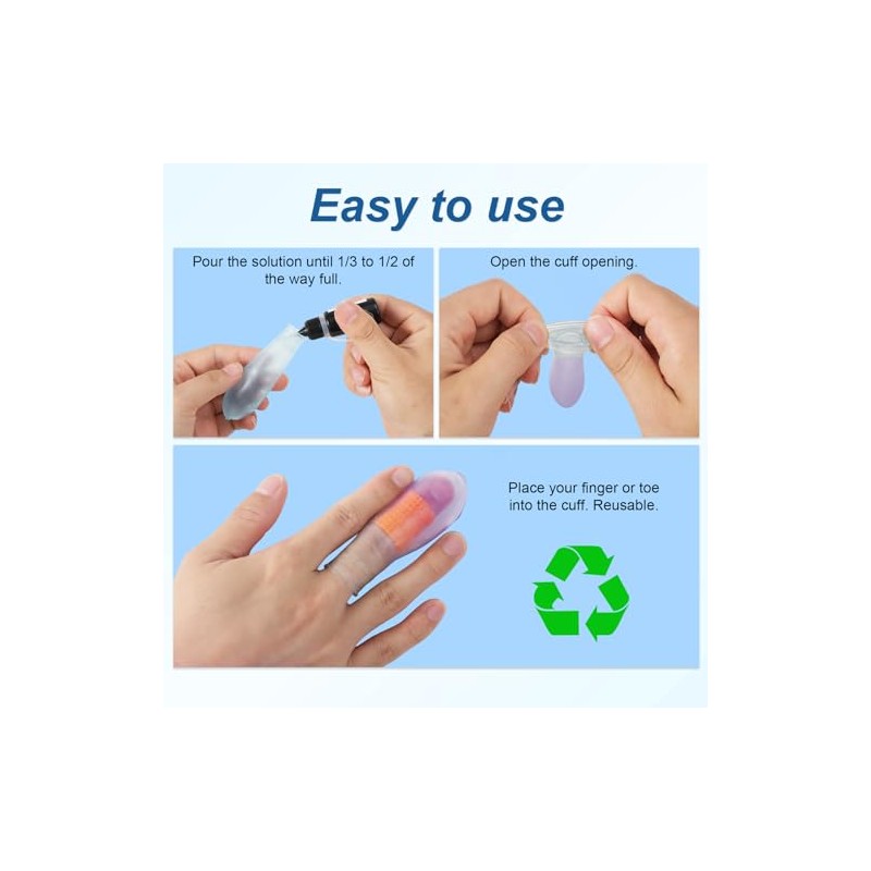 4-Pack Reusable Waterproof Silicone Finger Protectors with Bandage