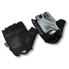 Six Peaks Adult Cycling Gloves, Lightweight, Breathable, Half Finger Padded Glove, Anti Slip, Grey/Black, S