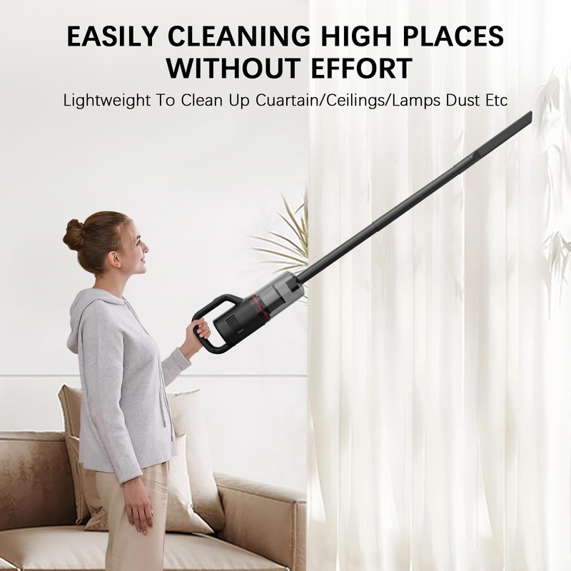 KEROMEE Cordless Vacuum Cleaner Lightweight Hand-held Stick Vacuum Small Vacuum