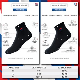 NAVYSPORT 6 Pairs Socks Men Women Trainer Running Cotton High Ankle Quarter Socks, Pack of 6 (Shoe Size: 12-14, Multi-colored)