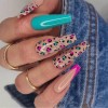 Dale nail Paquete 24pzs Uñas Postizas Decoradas Animal Print Pegamento