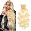 Peenoll Human Hair Bundles 16 18 20 Inch Blonde 613#