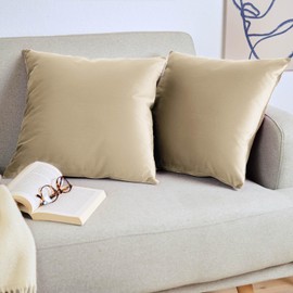 Blumtal Set of 2 Soft Velvet Cushion Covers, 30 x 50 cm, Elegant Velvet Pillowcases, Sand Beige