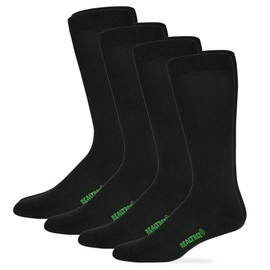 Realtree Mens Lightweight Liner Mid-Calf Tall Boot Socks 4 Pair Pack (M - Men's Shoe 6-9, Black)