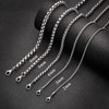 Estendly 5mm 16 To 38In Stainless Steel Rolo Chain Necklace