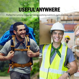 Eutuxia - Bufanda de enfriamiento, paquete de 6, corbata empapada, cabeza para relajarse instantáneamente. Tecnología Crystal Polymer que mantiene la frescura y reutilizable. Para actividades de ocio y deportes de verano en interiores y exteriores. Rosa