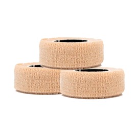 d3 Cohesive Bandage Compression Wrap Beige 25mm x 5m (3 Rolls) Sport Vet Thumb & Toe Football Goalkeeper Finger Joint Tape