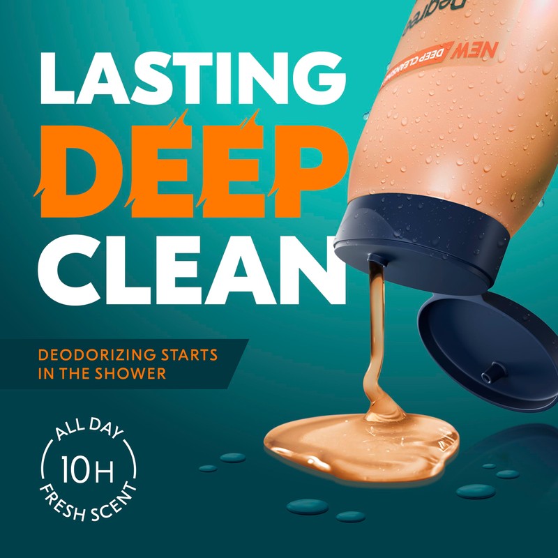 Degree All Day Fresh Body Wash Fresh Citrus Deep Cleansing