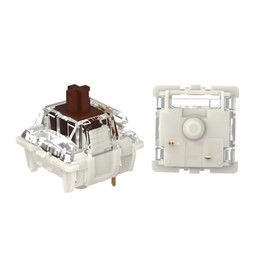 GATERON G Brown Pro Keyboard Switches, RGB LED Tactile Pre Lubed Compatible for MX Mechanical Keyboard SMD LED Plug in LED 3 Pin 55gf Key Switches(Brown, 35PCS)