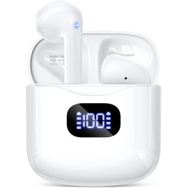 KTGEE Wireless Earbuds Bluetooth 5.3 Headphones, 40Hrs Playback Stereo Ear Buds with L