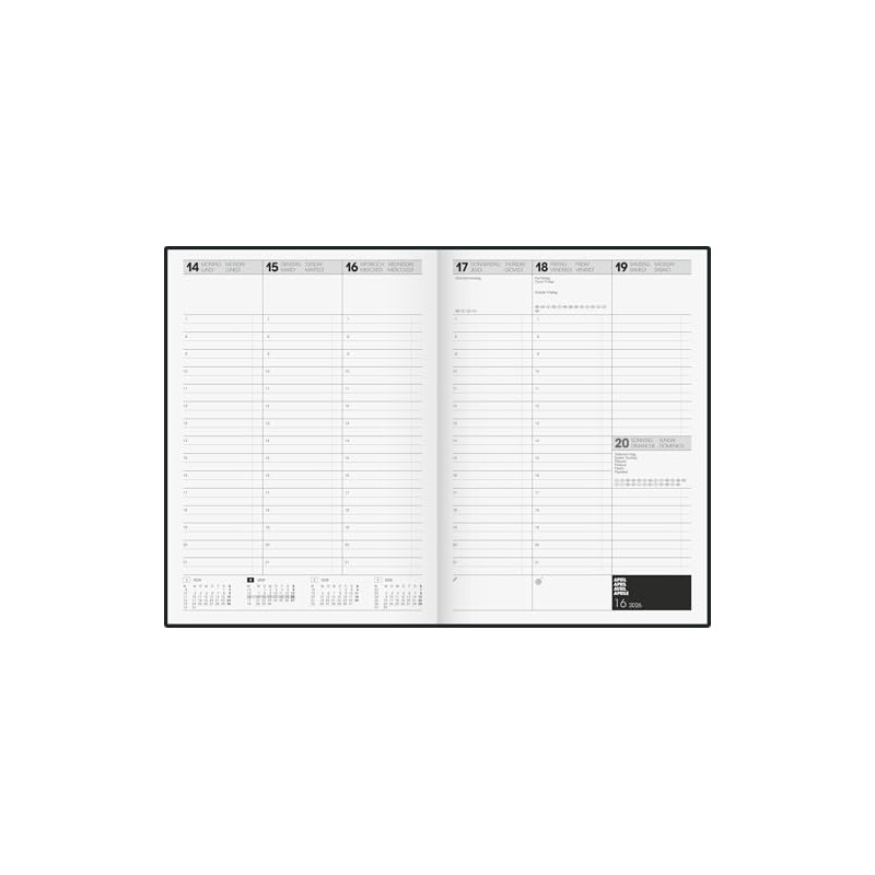 BRUNNEN Buchkalender Mod. 781 2026 | A4, Kunststoff, blau