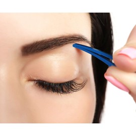 SIMIAN Slim Tweezers - Precision Tweezers Professional Quality Made in Japan for Eyebrow Eyelash Women and Men (Purple)