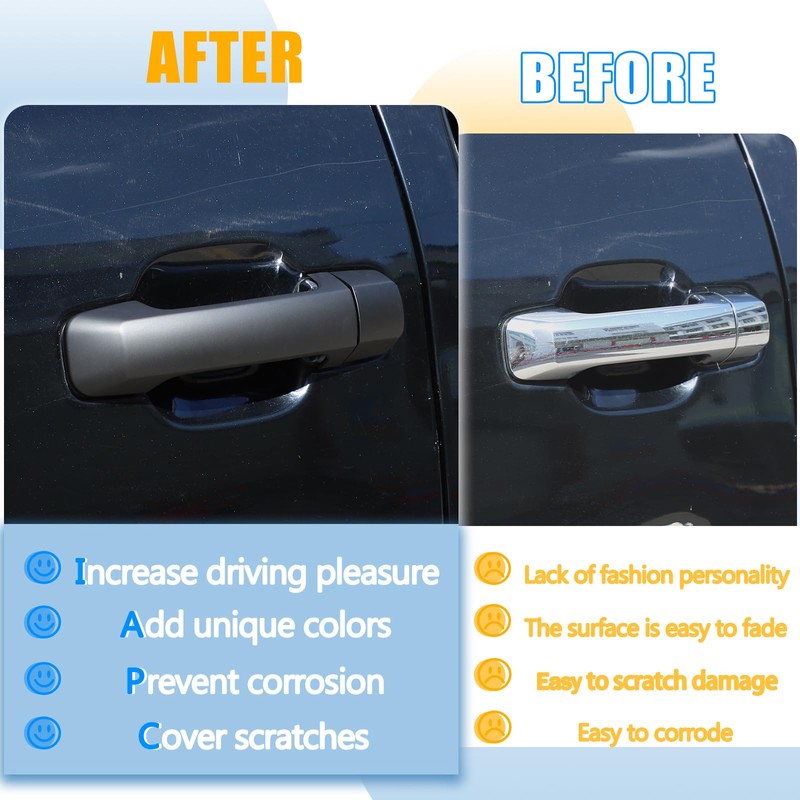 LLKUANG Car Exterior Door Handle Cover Fit for Toyota Tundra