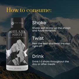 Shilajit Shots: Drinkable Energy Shots Packed with 400mg Pure Shilajit & 3,000mg Fulvic Minerals for Enhanced Focus and Immune Support | Men & Women | Better Than Shilajit Resin (10)