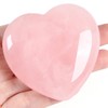 XIANNVXI 60 mm Rose Quartz Heart Stone Large Rose Quartz