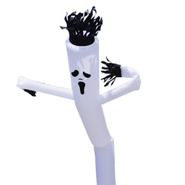 WYDDDARY 20Ft White Ghost Inflatable Dancer Waving Tube Man Puppet Air Inflatable Dancing Wind Dancer Dancing Sky Puppet No Blower
