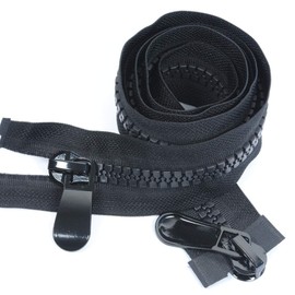 [Wdlife] Zipper Resin 39.4 inches (100 cm) #8 Open Zipper, Two-way Pull, Single Separation, Double Zipper, Resin Zipper, For DIY Handmade, Sewing, Zipper, Handmade, Garment, Crafts, Repair, Bag 2 Piece Zipper (Set of 2) (39.4 inches (100 cm)